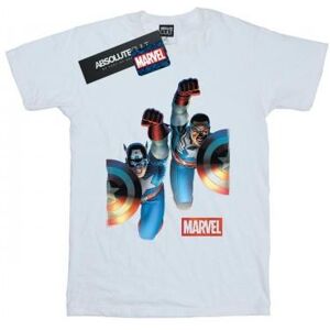 Marvel Damen/damen Falcon Und Captain America Side By Side Baumwoll-Boyfriend-T-Shirt