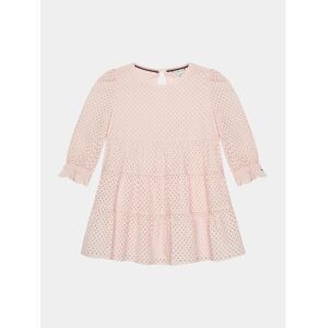 Tommy Hilfiger Kleid für den Alltag Broderie Anglaise KG0KG07779 M Rosa Regular Fit 4Y female