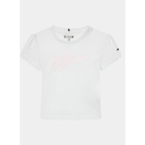 Tommy Hilfiger T-Shirt Hilfiger Script Tee S/S KG0KG07714 Weiß Regular Fit 4Y female