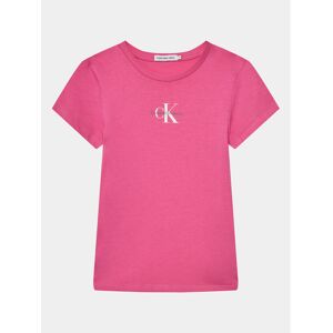 Calvin Klein Jeans T-Shirt Micro Monogram IG0IG01470 Rosa Slim Fit 16Y female