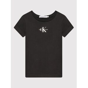 Calvin Klein Jeans T-Shirt Micro Monogram IG0IG01470 Schwarz Slim Fit 12Y female