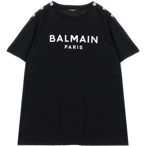 BALMAIN KIDS Logo T-Shirt - female - Weiß/Schwarz - 10