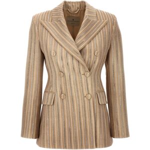 ERMANNO SCERVINO Nadelstreifenblazer Mit Strass - female - Beige - 40 IT