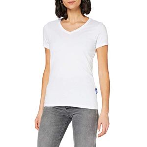 HRM Damen Luxury V-Neck Tee, weiß, Gr. 5XL I Premium T-Shirt Damen V-Ausschnitt aus 100% Bio-Baumwolle I Basic Shirt Damen bis 60°C waschbar I Hochwertige & nachhaltige Damen-Oberteile