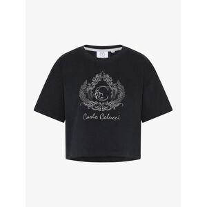 Carlo Colucci T-Shirt Damen Baumwolle, schwarz