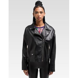 Carlo Colucci Lederjacke Damen, schwarz