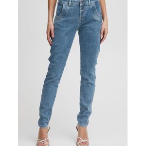 PULZ Jeans 5-Pocket-Jeans Damen Baumwolle, hellblau