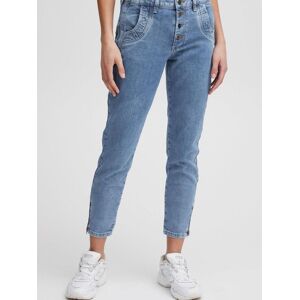 PULZ Jeans 5-Pocket-Jeans Damen Baumwolle, hellblau