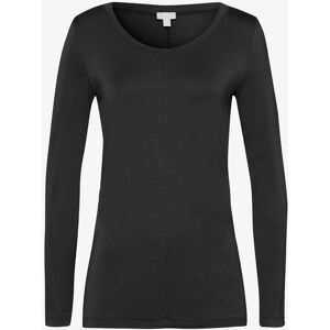 Hanro Longsleeve Damen Rundhals, schwarz