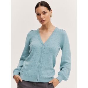 B.Young Strickjacke Damen Viskose V-Ausschnitt, blau