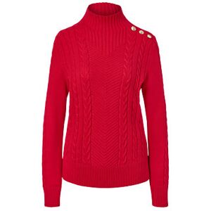 Tchibo Strickpullover mit Knöpfen, rot - Rot - female - Size: XL 48/50