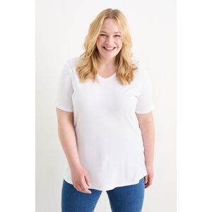 C&A Multipack 2er-T-Shirt-LYCRA®, Weiß, Größe: 4XL