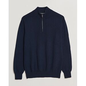 Piacenza Cashmere Cashmere Half Zip Sweater Navy