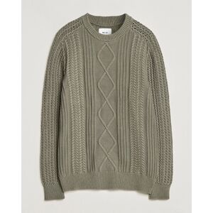 NN07 Caleb Cable Knit Sweater Khaki Sand