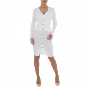 Ital-Design Strickkleid für Damen in Weiß
