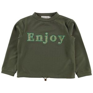 Hound Sweatshirt - Army m. Glitzerstein/Print - Hound - 12 Jahre (152) - Blusen