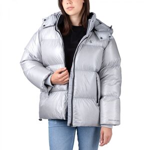 Calvin Klein Down Shiny Puffer Jacket Marble Grey M Damen