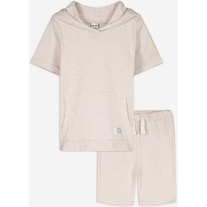 Dopodopo mini Set aus Shirt und Hose - Aufnäher, Takko, beige