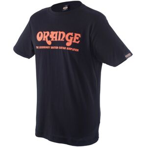 Orange T-Shirt Logo M Schwarz mit Aufdruck