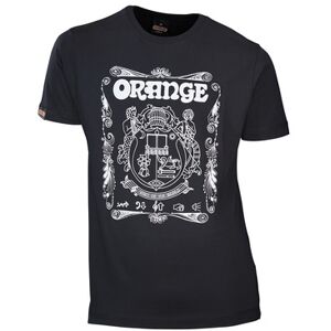 Orange Original T-Shirt Crest S Schwarz mit weißem Aufdruck