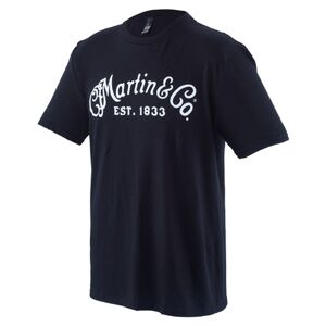Martin Guitars Classic Solid Logo T-shirt L Schwarz mit weißem Aufdruck