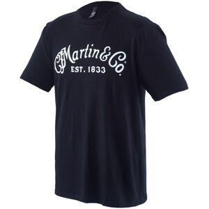 Martin Guitars Classic Solid Logo T-shirt M Schwarz mit weißem Aufdruck