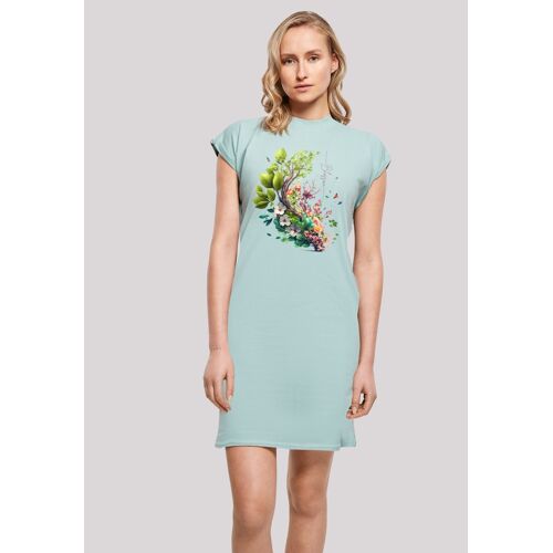 F4nt4stic Shirtkleid F4NT4STIC „Blüten Baum Kleid“ Gr. XXL, blau (bluemint) Damen Kleider Freizeitkleider Print
