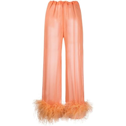 Oséree Hose mit Straußenfedern - Orange S/M/L Female