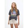 Pull&Bear Shirt Pink Floyd Gewaschen - Ausgewaschenes schwarz - female - Size: M