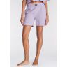 Sweathose LASCANA Gr. 44/46, N-Gr, lila Damen Hosen Freizeithosen mit geripptem Hosenbund, Loungewear, Loungeanzug