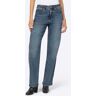 Bequeme Jeans HEINE Gr. 40, Normalgrößen, blau (blue, bleached) Damen Jeans High-Waist-Jeans