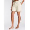 Sweathose LASCANA Gr. 36/38, N-Gr, beige Damen Hosen Freizeithosen mit geripptem Hosenbund, Loungewear, Loungeanzug