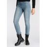 Jeansjeggings ARIZONA "mit leichtem Thermo Effekt" Gr. 50, N-Gr, blau (bleached) Damen Jeans Jeansleggings High Waist