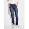 Slim-fit-Jeans CECIL Gr. 32, Länge 28, blau (mid blue wash) Damen Jeans Röhrenjeans mit 5-Pcket Design