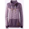 Sweatshirt CASUAL LOOKS Gr. 52, lila (feige, weiß, meliert) Damen Sweatshirts