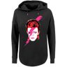 Kapuzenpullover F4NT4STIC "David Bowie Aladdin Sane Lightning Bolt" Gr. XL, schwarz Damen Pullover Kapuzenpullover Print