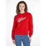 Sweatshirt TOMMY HILFIGER "REG H85 TERRY C-NK SWEATSHIRT" Gr. XS (34), rot (fierce_red) Damen Sweatshirts
