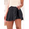 Hosenrock LASCANA Gr. 44, schwarz Damen Röcke Kurze Skort, Rock inklusive Hose, Basic