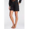 Sweathose LASCANA Gr. 44/46, N-Gr, schwarz Damen Hosen Freizeithosen mit geripptem Hosenbund, Loungewear, Loungeanzug