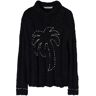 Angels Pullover mit Palmenstickerei - Schwarz XS/S/M Female