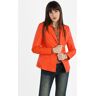 Solada Damenjacke aus Kunstleder Eco-Lederjacken Damen Orange Größe M