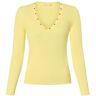 Liu Jo Collection Pullover Damen Viskose V-Ausschnitt, gelb