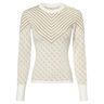 Guess Strickpullover Damen Rundhals gemustert, ecru