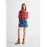 MANGO TEEN Schulterfreie Bluse Rot XXS,XS,S,M,L