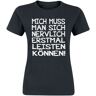 Sprüche T-Shirt - Nervlich leisten können - S bis 3XL - für Damen - Größe S - schwarz - Frauen - female