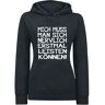 Sprüche Kapuzenpullover - Mich muss man sich nervlich erstmal leisten können! - M bis XXL - für Damen - Größe XXL - schwarz - Frauen - female