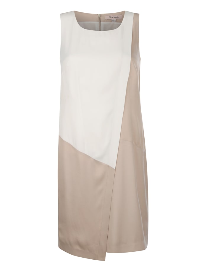 Alba Moda Kleid in wunderschöner Patch-Optik, beige