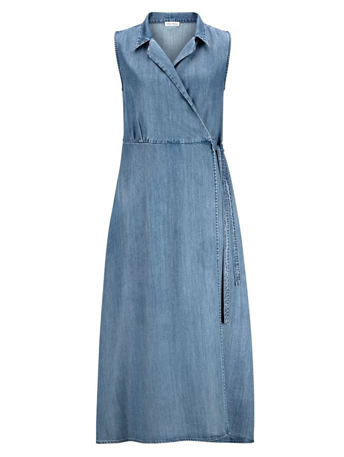 Alba Moda Kleid in Wickel-Optik, blau