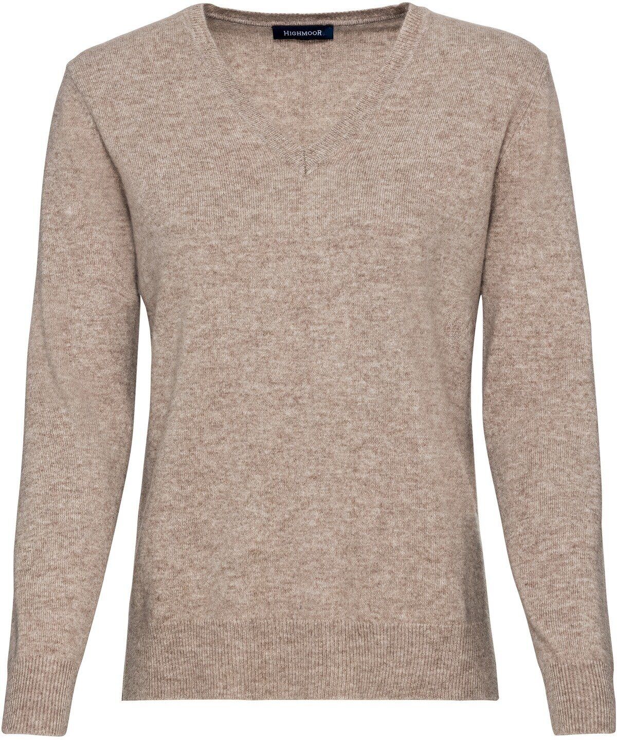 Highmoor Strickpullover »Cashmere-Pullover«, Camel-Melange