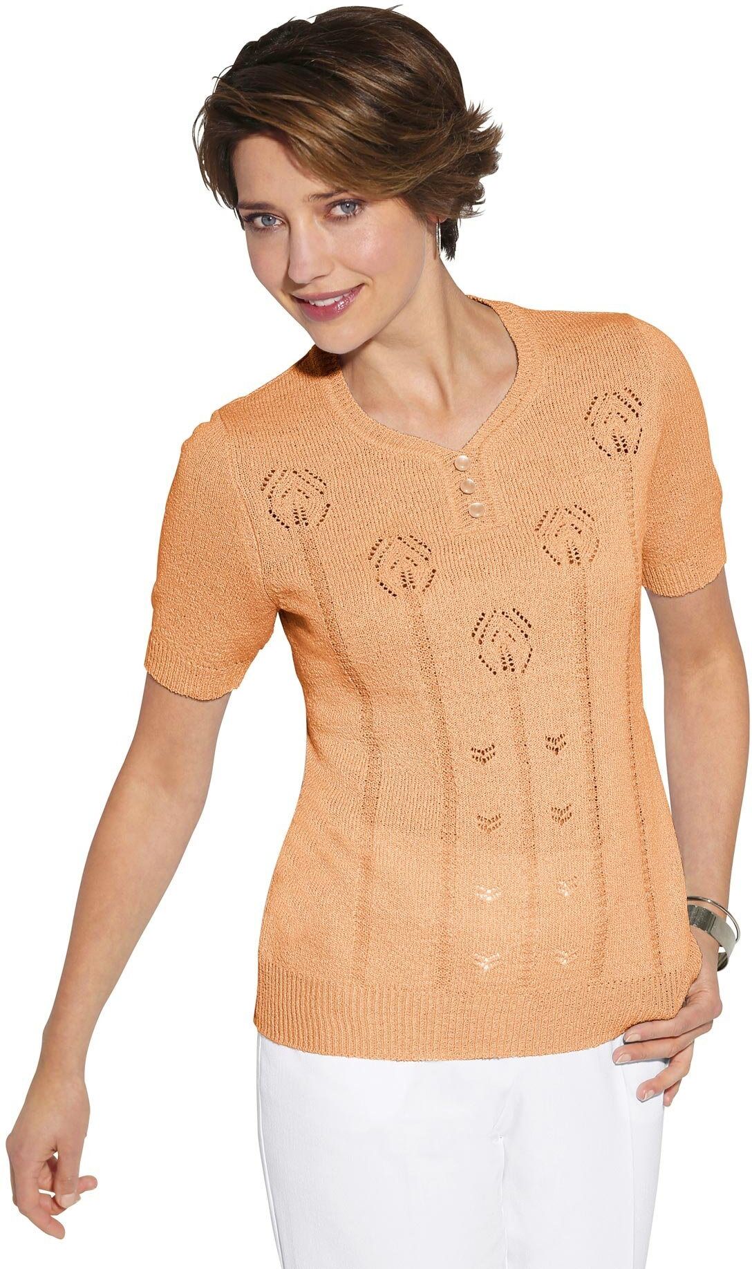 Classic Basics V-Ausschnitt-Pullover »Pullover«, apricot